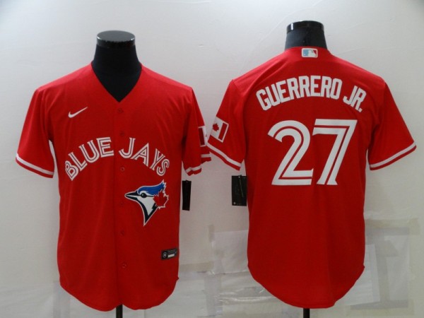 MLB Toronto Blue Jays #27 Guerrero Jr Red Game Nike Jersey