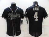 Men's Las Vegas Raiders #4 Derek Carr  Black Flex Base Elite Jersey