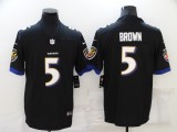 Men's Baltimore Ravens #5 Brown Black Vapor Untouchable Limited Jersey