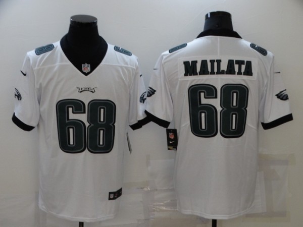 Men's Philadelphia Eagles #68 Mallata White Vapor Untouchable Limited Jersey