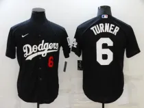 MLB Los Angeles Dodgers #6 Trea Turner Black Game Nike Jersey
