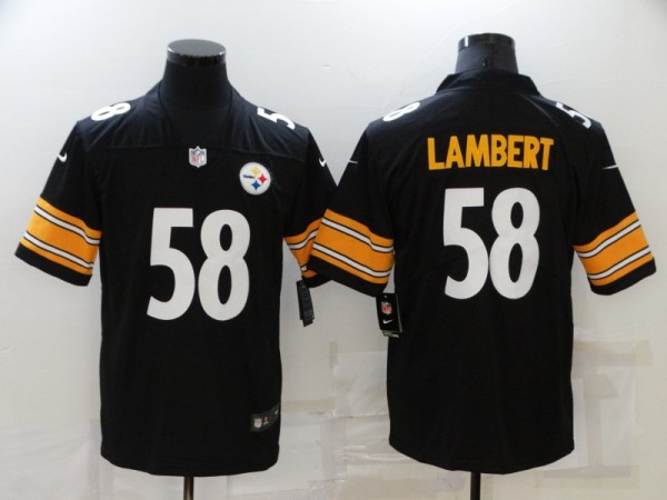 Men's Pittsburgh Steelers #58 Lambert Black Vapor Untouchable Limited Jersey