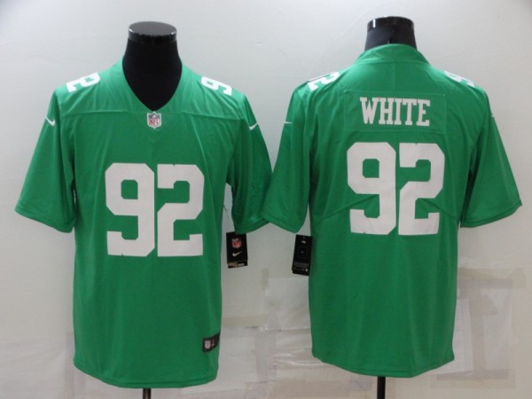 Men's Philadelphia Eagles #92 White Green Vapor Untouchable Limited Jersey