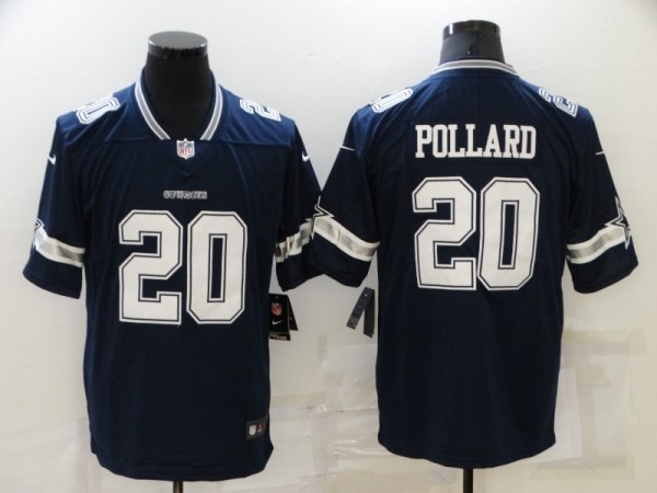 Men's Dallas Cowboys #20 Pollard 2021 NFL Draft Navy Vapor Limited Jersey