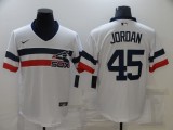 MLB Chicago White Sox #45 Michael Jordan White Throwback Game Jersey