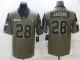 Men's Las Vegas Raiders #28 Josh Jacobs 2021 Olive Salute To Service Limited Jersey