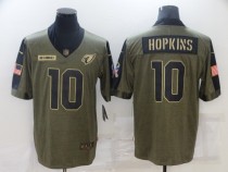 Men's Arizona Cardinals #10 Hopkins 2021 Olive Salute To Service Limited Jersey