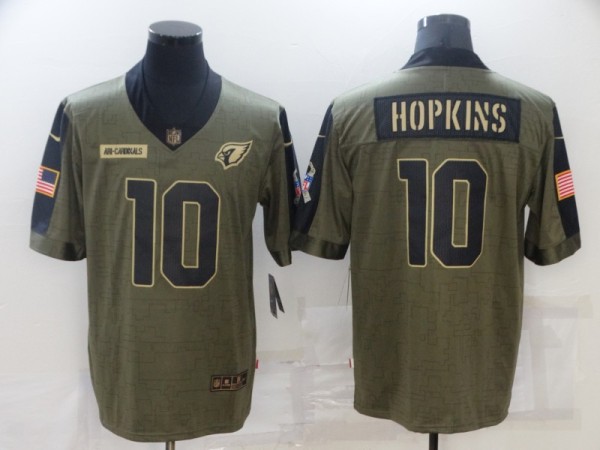 Men's Arizona Cardinals #10 Hopkins 2021 Olive Salute To Service Limited Jersey