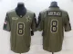 Men's Dallas Cowboys #8 Aikman 2021 Olive Salute To Service Limited Jersey