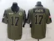 Men's Green Bay Packers #17 Davante Adams 2021 Olive Salute To Service Limited Jersey