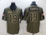 Men's Dallas Cowboys #19 Amari Cooper 2021 Olive Salute To Service Limited Jersey