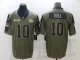 Men's Kansas City Chiefs #10 Hill 2021 Olive Salute To Service Limited Jersey