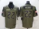 Men's Tennessee Titans #22 Derrick Henry 2021 Olive Salute To Service Limited Jersey