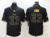 Men's Minnesota Vikings #33 Cook Black Golden Edition Limited Jersey