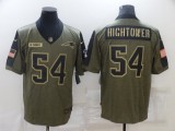 Men's New England Patriots #54 Hightower 2021 Olive Salute To Service Limited Jersey