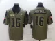 Men's San Francisco 49ers #16 Montana 2021 Olive Salute To Service Limited Jersey
