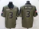 Men's Seattle Seahawks #3 Russell Wilson 2021 Olive Salute To Service Limited Jersey
