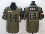 Men's Buffalo Bills #14 Stefon Diggs 2021 Olive Salute To Service Limited Jersey