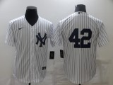 MLB New York Yankees #42 Mariano Rivera White Game Jersey