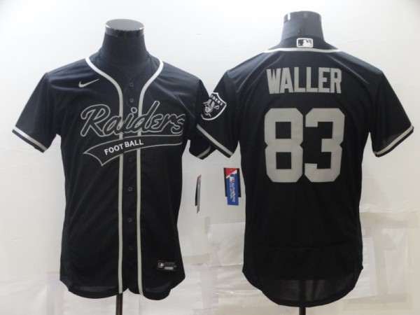 Men's Raiders #83 Darren Waller Black Flex Base Elite Jersey