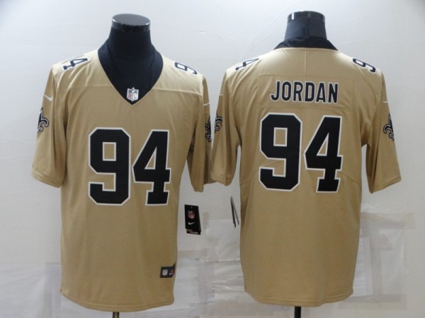 Men's New Orleans Saints #94 Jordan Gold Inverted Legend Limited Jersey