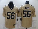 Men's New Orleans Saints #56 Davis Gold Inverted Legend Limited Jersey