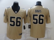 Men's New Orleans Saints #56 Davis Gold Inverted Legend Limited Jersey