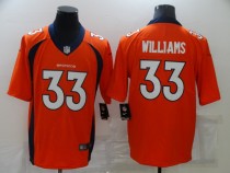 Men's Denver Broncos #33 Williams Orange Vapor Untouchable Limited Jersey