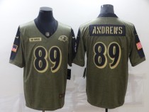 Men's Baltimore Ravens #89 Mark Andrews 2021 Olive Salute To Service Limited Jersey