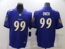 Men's Baltimore Ravens #99 Oweh Purple Vapor Untouchable Limited Jersey