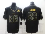 Men's Dallas Cowboys #88 CeeDee Lamb Black Golden Edition Limited Jersey