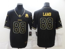 Men's Dallas Cowboys #88 CeeDee Lamb Black Golden Edition Limited Jersey