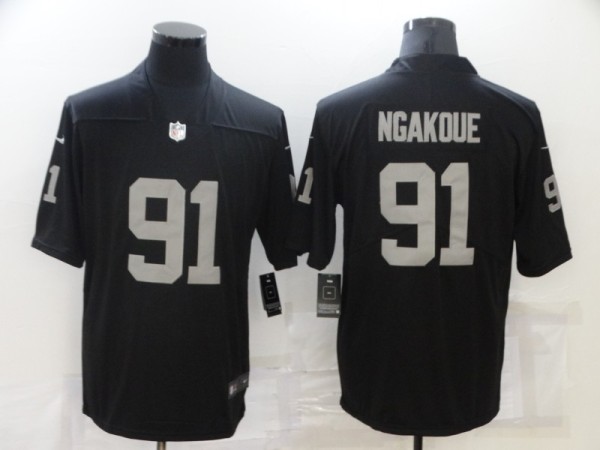 Men's Las Vegas Raiders #91 Ngakoue Black Vapor Limited Jersey