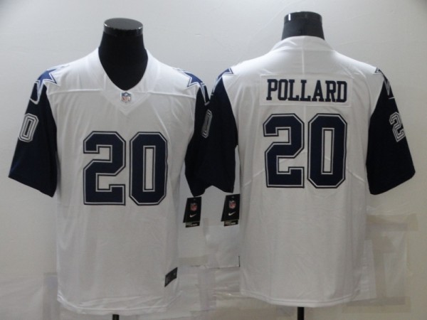 Men's Dallas Cowboys #20 Pollard 2021 White Color Rush Limited Jersey