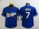 Youth MLB Los Angeles Dodgers #7 Julio Urias Blue Gold Game Nike Jersey