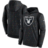 Men's Raiders 2021 Charcoal Crucial Catch Therma Pullover Hoodie