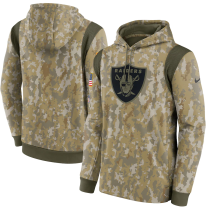 Men's Raiders Camo 2021 Salute To Service Therma Performance Pullover Hoodie