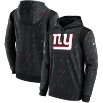 Men's New York Giants 2021 Charcoal Crucial Catch Therma Pullover Hoodie