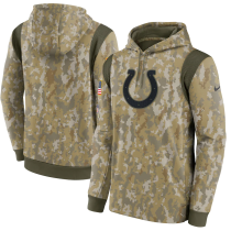 Men's Indianapolis Colts  Camo 2021 Salute To Service Therma Performance Pullover Hoodie