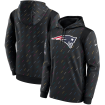 Men's New England Patriots 2021 Charcoal Crucial Catch Therma Pullover Hoodie