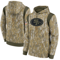 Men's San Francisco 49ers Camo 2021 Salute To Service Therma Performance Pullover Hoodie