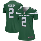 Women New York Jets #2 Zach Wilson Green Vapor Untouchable Limited Jersey