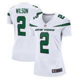 Women New York Jets #2 Zach Wilson White Vapor Untouchable Limited Jersey