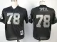 NFL Raiders #78 Shell black Throwback Jersey