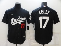 MLB Los Angeles Dodgers #17 Kelly Black Game Nike Jersey