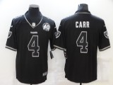 Men's Las Vegas Raiders #4 Carr Black Shadow Vapor Limited Jersey