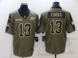 Men's Tampa Bay Buccaneers #13 Evans 2021 Olive Salute To Service Limited Jersey