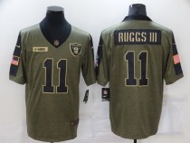 Men's Las Vegas Raiders #11 Henry Ruggs III 2021 Olive Salute To Service Limited Jersey