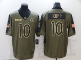 Men's Los Angeles Rams #10 Kupp 2021 Olive Salute To Service Limited Jersey