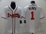 MLB Atlanta Braves #1 Albies White Game Nike Jersey